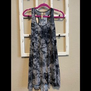 Eyeshadow Black Tye Dye Sleeveless Dress